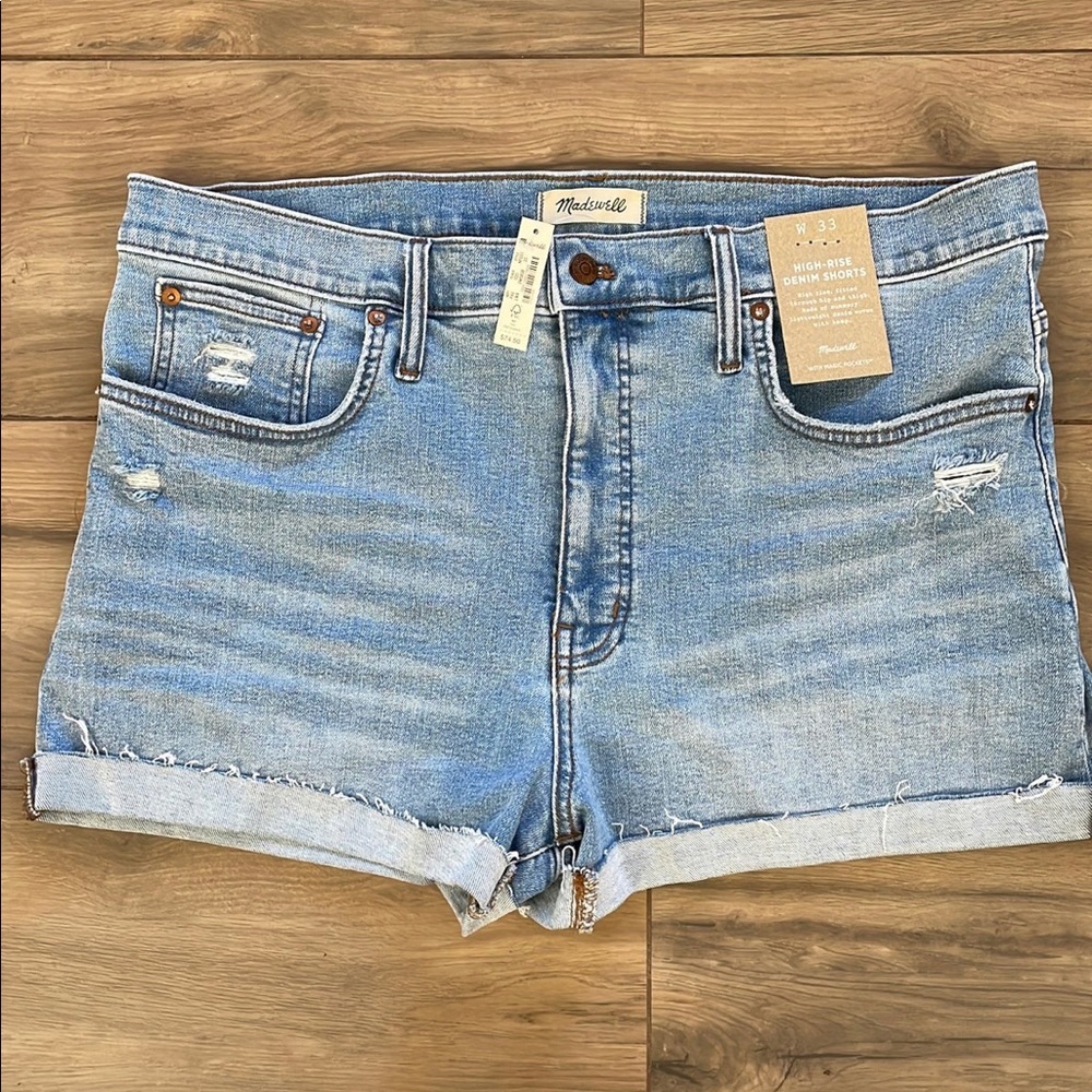 NWT Madewell High-Rise Denim Shorts size 33